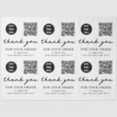 Bedankt Business Packaging Logo QR Code Tissuepapier (Voorkant)
