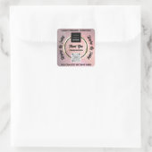 Bedankt Business QR Code Logo Gold Glitter Vierkante Sticker (Tas)