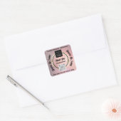 Bedankt Business QR Code Logo Gold Glitter Vierkante Sticker (Envelop)