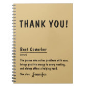 Bedankt Cadeau Beste collega gepersonaliseerd Noti Notitieboek (Voorkant)