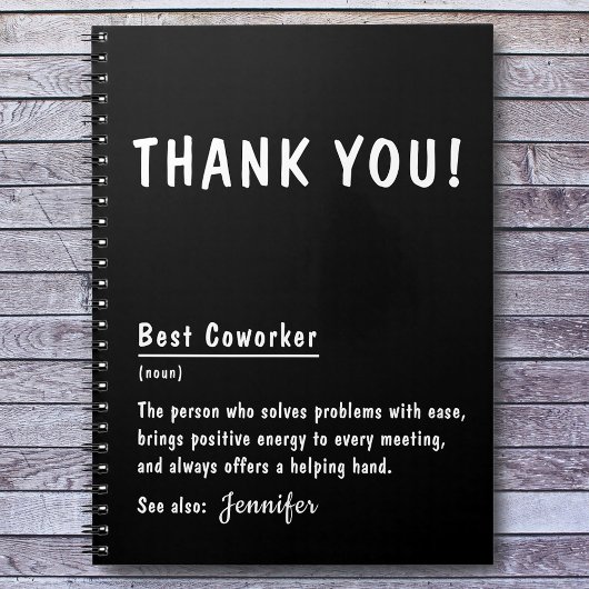 Bedankt Cadeau Beste collega gepersonaliseerd Noti Notitieboek