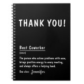 Bedankt Cadeau Beste collega gepersonaliseerd Noti Notitieboek (Voorkant)