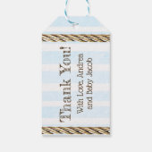 Bedankt Cadeau Label Cowboy en Teddy Bear Theme Cadeaulabel (Achterkant)