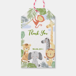 Bedankt cadeau label voor de eerste verjaardag. cadeaulabel