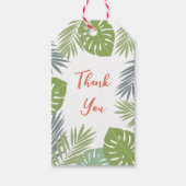 Bedankt cadeau label voor het eerste plant ontwerp cadeaulabel (Voorkant)