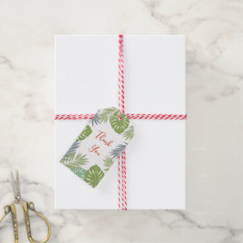 Bedankt cadeau label voor het eerste plant ontwerp cadeaulabel