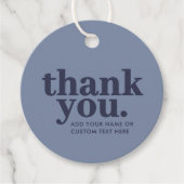 Bedankt Cadeau Labels | Minimaal blauw en marine (Voorkant)