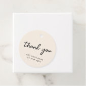 Bedankt Cadeau Labels | Minimale neutrale crème (In situ)