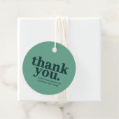 Bedankt Cadeau Labels | Moderne groene retro (In situ)