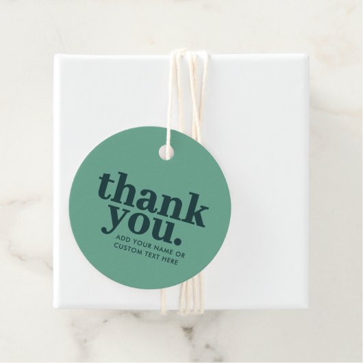 Bedankt Cadeau Labels | Moderne groene retro (In situ)