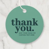 Bedankt Cadeau Labels | Moderne groene retro (Voorkant)