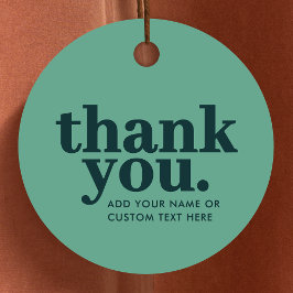 Bedankt Cadeau Labels | Moderne groene retro