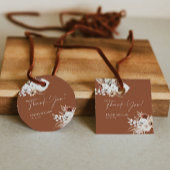 Bedankt Cadeau Labels Terracotta Boho