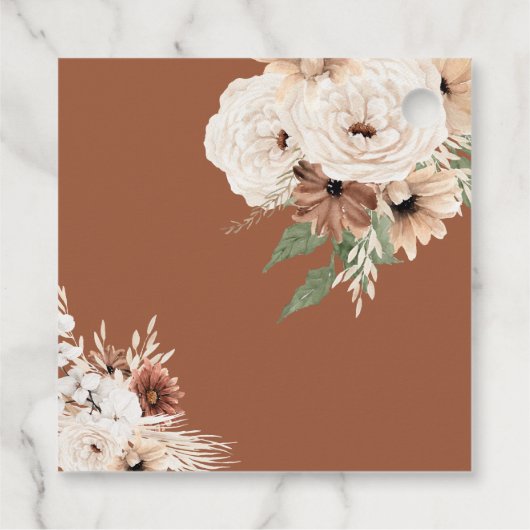 Bedankt Cadeau Labels Terracotta Boho (Achterkant)