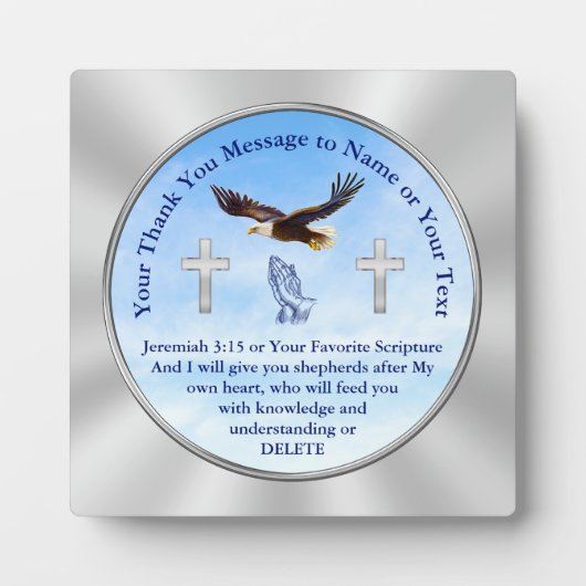 Bedankt Cadeau voor Pastor, Vrienden, Familie, Bij Fotoplaat (Voorkant)