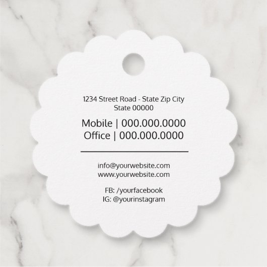 Bedankt, cadeaubonnen, Labels, zakelijke verpakkin Bedankjes Labels (Achterkant)