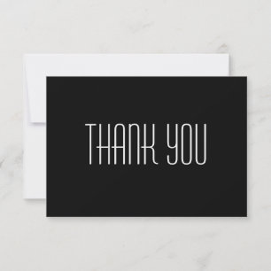 Bedankt Card-Black 5x3.5 Flat