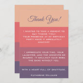 Bedankt Card-Herfst Gekleurde Strepen- Kaart (Voorkant / Achterkant)