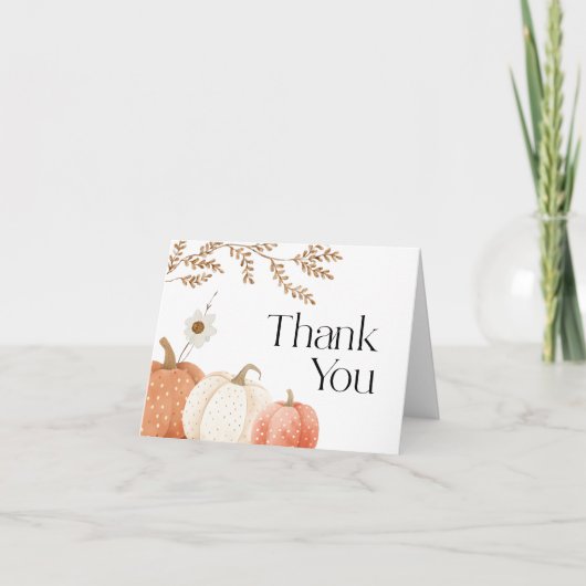 Bedankt Card Pumpkin Herfst Boho (Voorkant)