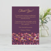 Bedankt Card-Purple Flowers- Kaart (Staand voorkant)
