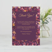 Bedankt Card-Purple Flowers- Kaart (Staand voorkant)