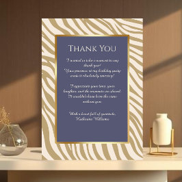Bedankt Card-Zebra Print-Beige- Kaart
