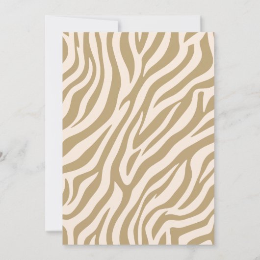 Bedankt Card-Zebra Print-Beige- Kaart (Achterkant)