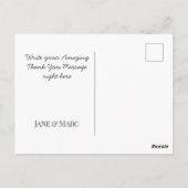 Bedankt Cards Faux Silver Metal Folie Briefkaart (Achterkant)