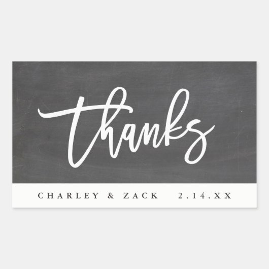 Bedankt Chalkboard Mini Wijn Mini Champagne Etiket (Voorkant)