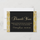 Bedankt Champagne Damask Kaarten (Achterkant)