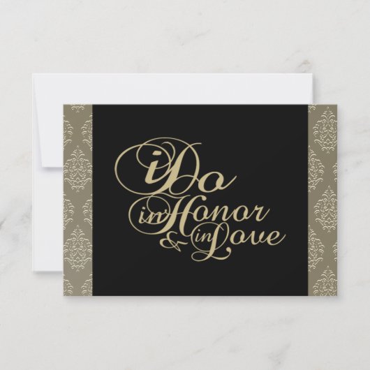 Bedankt Champagne Damask Kaarten (Voorkant)
