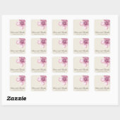 Bedankt Cherry Blossom Girl Baby shower Vierkante Sticker (Vel)