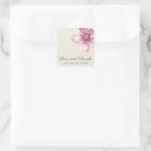 Bedankt Cherry Blossom Girl Baby shower Vierkante Sticker (Tas)