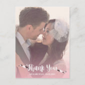 Bedankt Cherry Blossom trouwfoto Briefkaart (Voorkant)