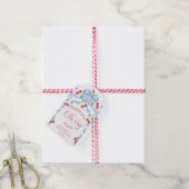 Bedankt Cherry Much Blue bow baby shower Cadeaulabel (Met Touw)