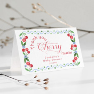 Bedankt Cherry Much Blue trendy Bedankt kaart