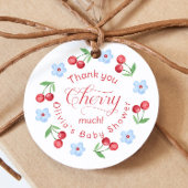 Bedankt Cherry veel blauw Baby shower Bedankjes Labels
