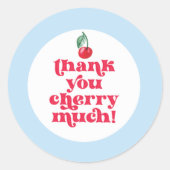 Bedankt Cherry veel Sticker voor de partij gunsten (Voorkant)