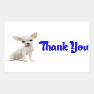 Bedankt Chihuahua Puppy Dog Greeting Stickers