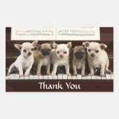 Bedankt Chihuahua Puppy Dogs Greeting Sticker (Voorkant)