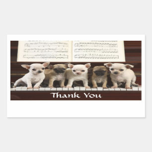 Bedankt Chihuahua Puppy Dogs Greeting Sticker