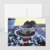 "Bedankt" Chippy het Chipmunk Briefkaart (Voorkant / Achterkant)