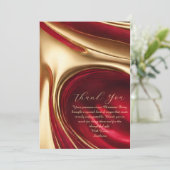 Bedankt-Christmas Kaart-Rood en Goud Kaart (Staand voorkant)