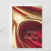 Bedankt-Christmas Kaart-Rood en Goud Kaart (Achterkant)