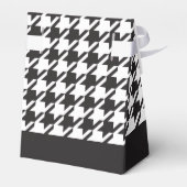 Bedankt Classic Modern Zwart Wit Houndstooth Bedankdoosjes (Achterkant)