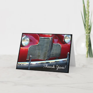Bedankt Classic rode auto wenskaart