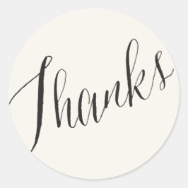 Bedankt Classic Script Grieks Key Geometrisch Brui Ronde Sticker
