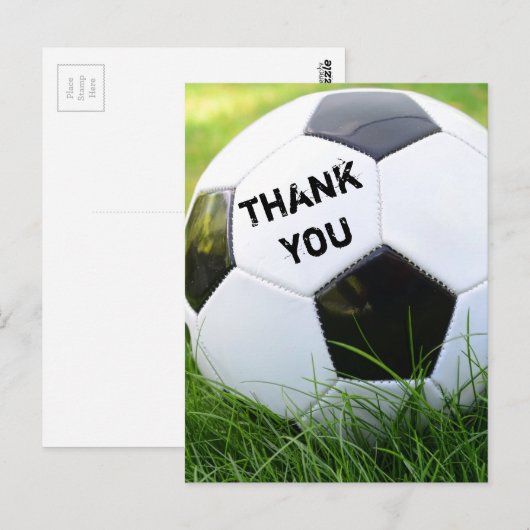 Bedankt Classic Voetbal Briefkaart (Voorkant / Achterkant)