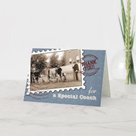 Bedankt Coach. Aangepaste Kaart voor  poorten