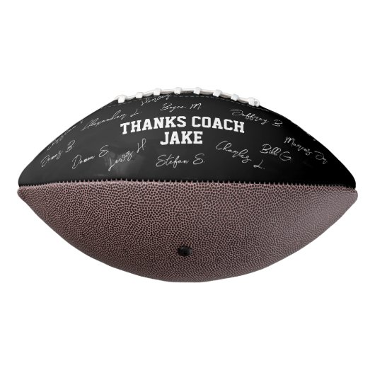 Bedankt Coach Alle spelersnamen Foto ondertekend American Football (Gedraaid 270)